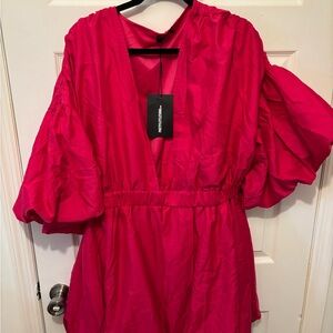 PrettyLittleThing Hot Pink Plus Dress